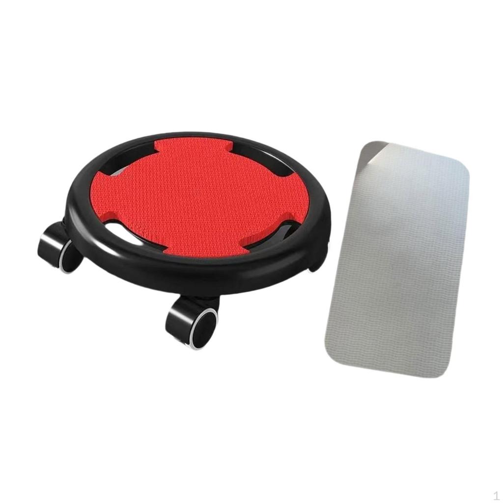 Abdominal Disc Wheel Roller Muscle Plate 4 Universal Wheels Exercise