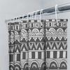 Modern Geometric Bathroom Shower Curtain Black White Striped Decorative Waterproof Fabric For Bathrooms Size 72X84 Inches