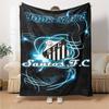 Name Custom Santos FC Print Flannel Blanket High Quality Warm Comfortable Cover for All Seasons Perfect for Gifts Home Decor