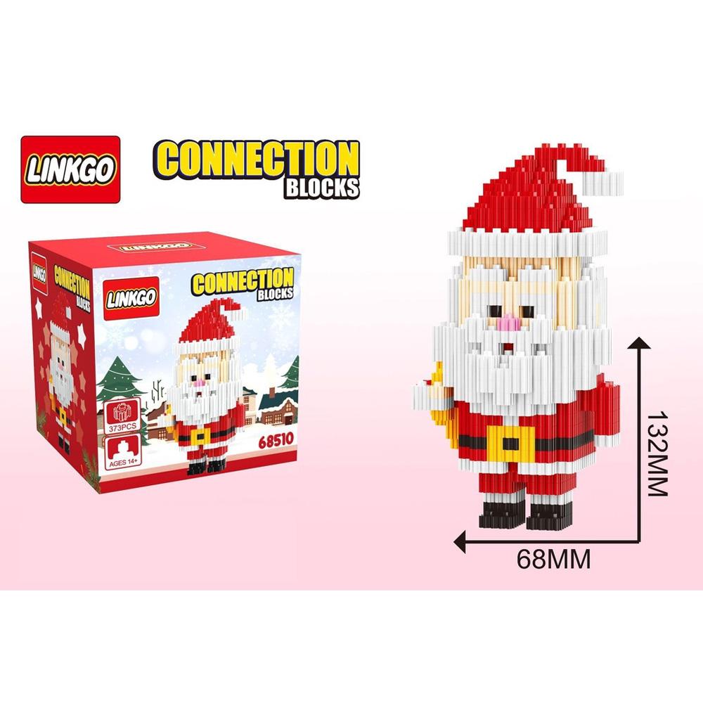 

Рождественский подарок, серия строительных блоков, строительные блоки из микрочастиц, игрушка, Рождественский подарок, праздничный подарок Santa Claus（373pcs）