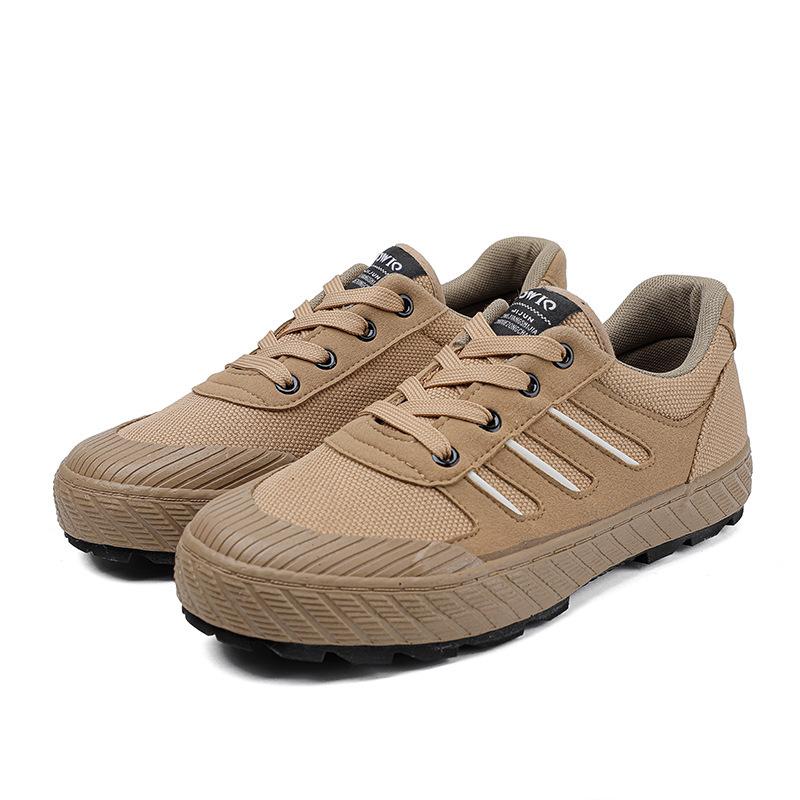 Shoes Canvas Land War Men'S Non-Slip Casual Shoes Labor Insurance Wear-Resistant Work Casual Breathable Versatile Thick-Soled Military Training Shoes