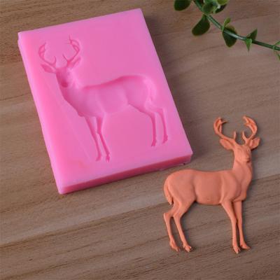 Jul Ren Silikon Fondantform Kök DIY Tårtdekor Choklad Kaka Bakning Dekorationsform