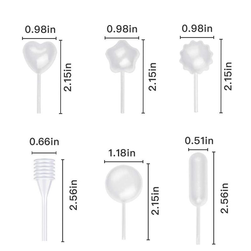 50-100pieces of 4mm mini squeeze dessert pipette, disposable plastic dropper for cupcake and desserts