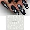Halloween Skull Nail Art Water Decals Stickers Mummy Ghost Spiders Web DIY Nail Stickers Fake Nail Accessories