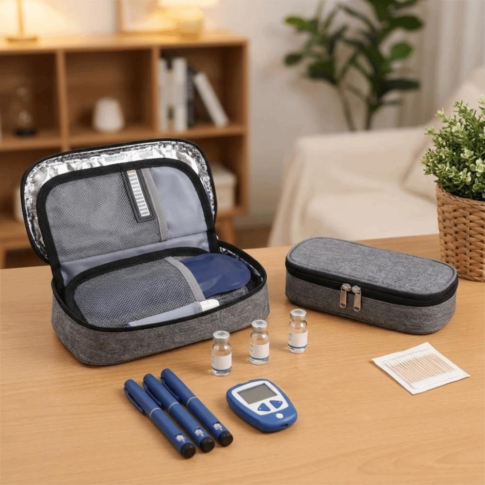 Waterproof Insulin Cooling Bag Thermal Insulated Liner Shockproof Insulin Cooler Travel Case Dust-proof Wear-resistant