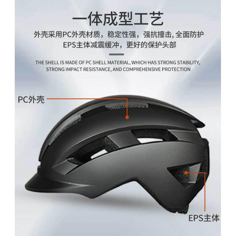 Universal Fit Cycling Helmet With Short Visor Breathable EPS PC Construction Road Bike Commuting Men Women