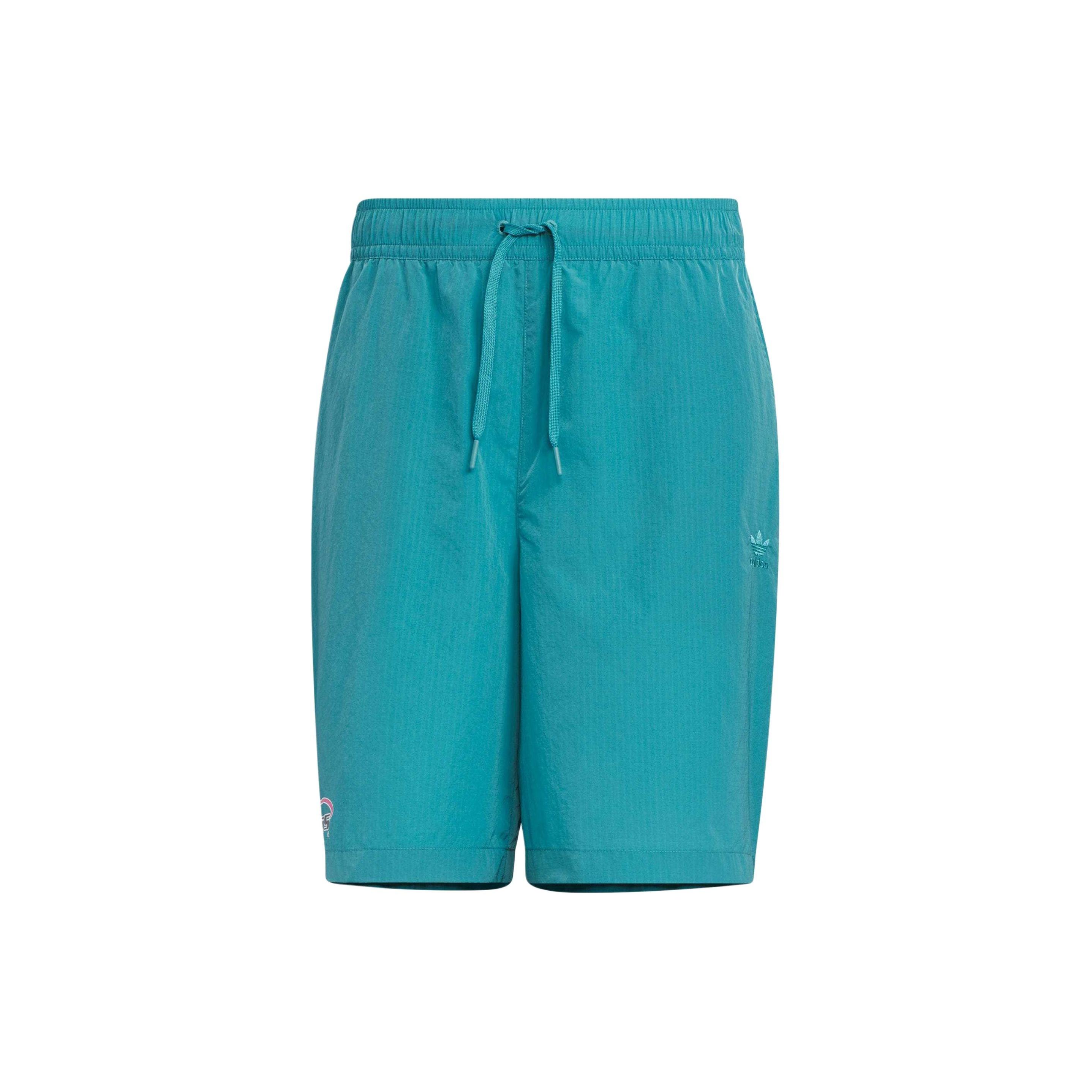 adidas originals Trefoil Logo Play Football Graphic Light Woven Shorts Asia Sizing  Blue  Men s IW6313 L
