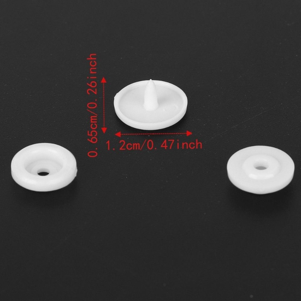 100sets Black White Resin Snap Buttons Punch Poppers Glossy Snap Button For Clothing Sewing