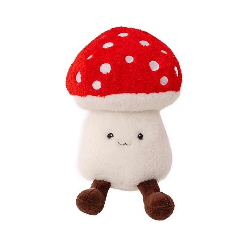 Cute Soft Red Mushroom Packaging Plush Toy Doll Small Mushroom Doll Home Pillow Girl Rag Doll