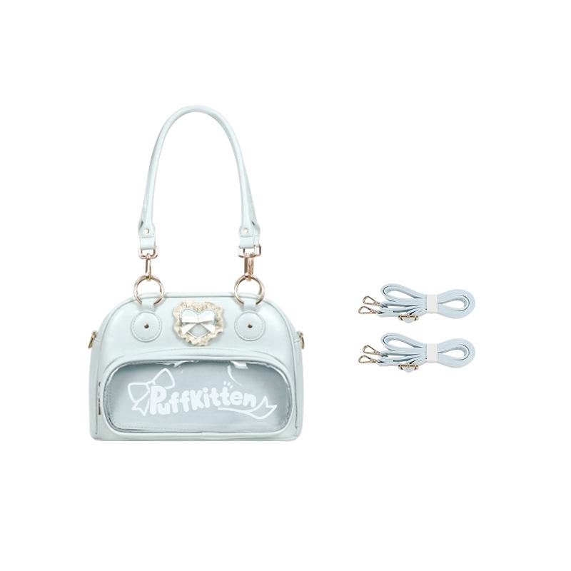 Shoulder Transparent Ita Bags for Woman Crossbady Bag Bow Love Heart Bolsos mujer Original Sac Femme Underarm Bolsas Bolsa