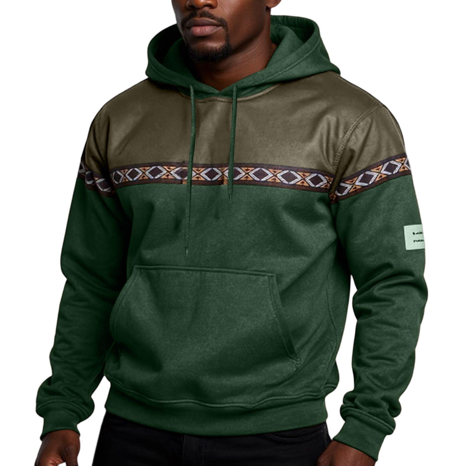 

Мужское теплое плюшевое пальто с принтом, флисовый свитер, повседневное пальто, свитер с карманами, зимнее пальто M зелёный