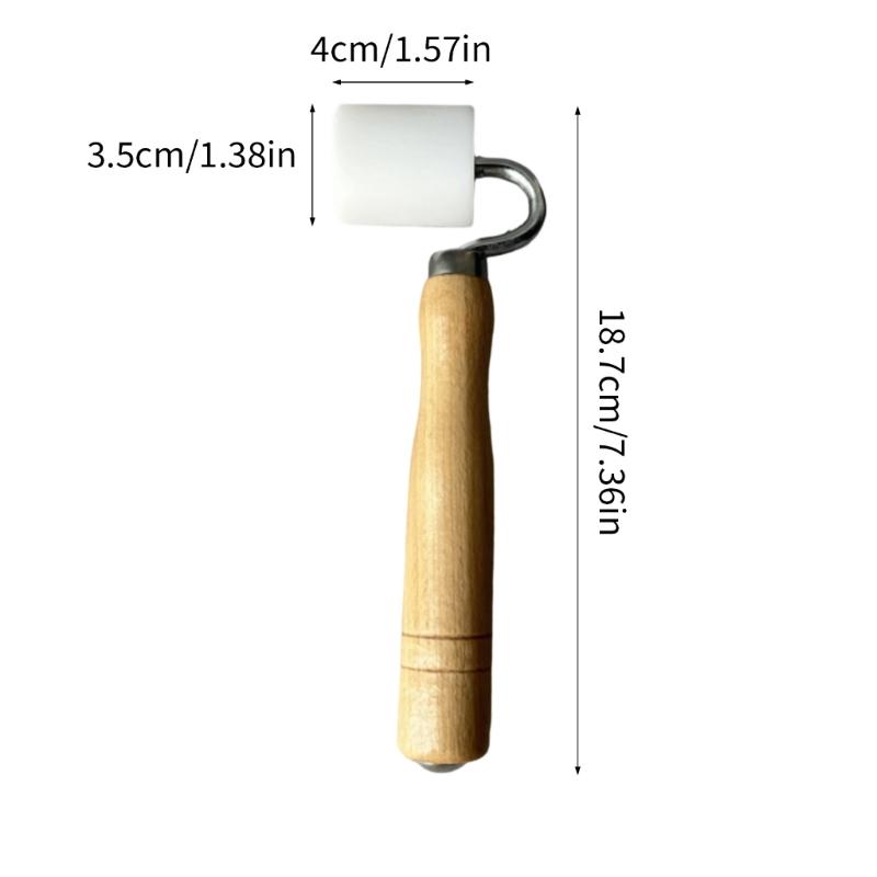 Flat Pressure Roller Wood Handle Wallpaper Roller Construction Tool Seam Rolling Tool Edge Seam Roller Enduring