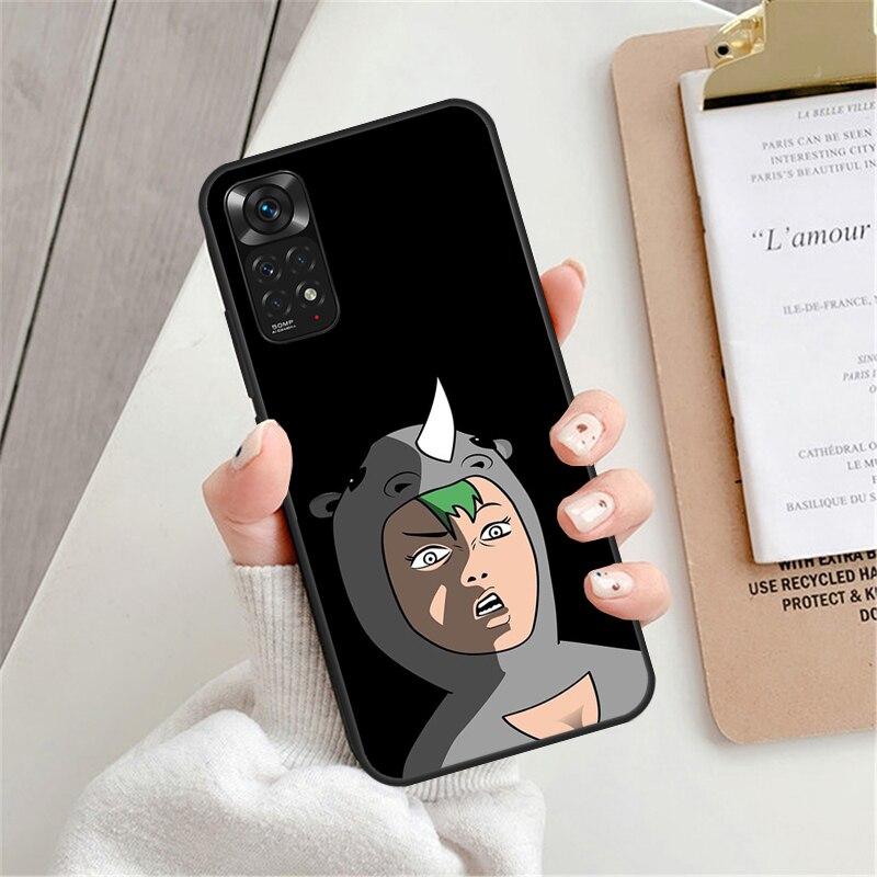 Śmieszne etui z kreskówkową postacią online dla Xiaomi Redmi 9 10 9C 10A 10C Pokrowiec dla Redmi Note 7 8 9 10 11 Pro 8T 9S 10S 11S