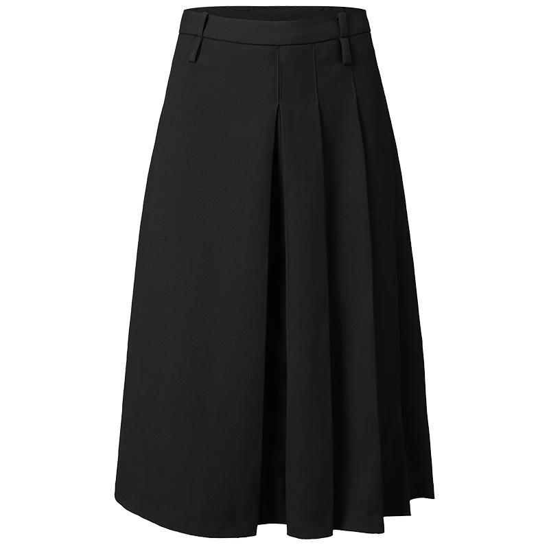 Giovanni Valentino Pleated A-Line Midi Skirt