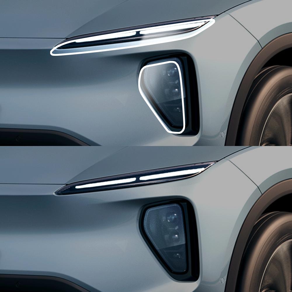 For NIO EL6 2023-2026 Smoke Black High-Gloss Pre-Cut TPU Car Headlight Protective Film PPF Anti-Scratch Vinyl Wrap Cover Film