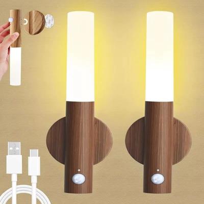 Intelligentes Bewegungssensor Nachtlicht LED Wiederaufladbare Magnetische Wandleuchte Tragbar für Flur Schlafzimmer Treppe Badezimmer Schränke Dekor