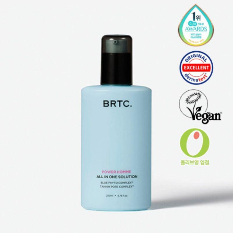 BRTC Power Homme All-in-One Men’s Skincare Set 200ml + 50ml – Hydrating, Soothing & Anti-Fatigue Korean Cosmetics