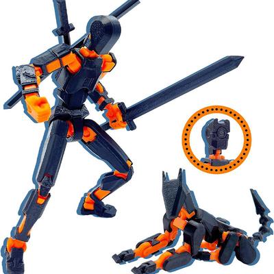 Assemblage Terminé T13 Ensemble de Figurines d'Action 3D Dummy Robo Titan 13 Figurines d'Action Jouet Articulé Multiples Imprimé en 3D