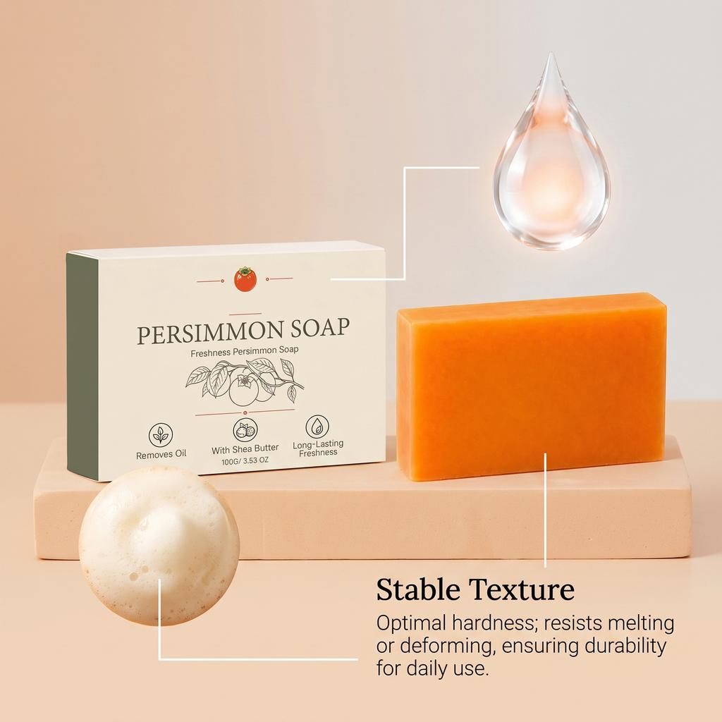 Organic Persimmon Soap Reduce Body Odor Deep Moisturize Gentle Cleanse Body Natural Deodorant Bar Soap Japanese Persimmon Soaps