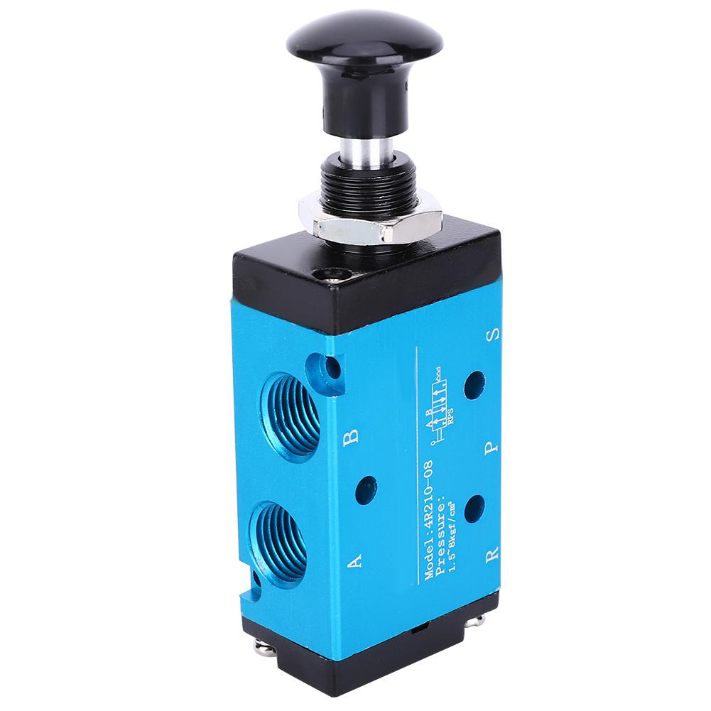 

Hand Control Push Valve Aluminum Alloy 2Position 3Way 4R21008 14in Air Component