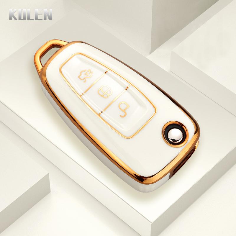 Neue TPU Auto Fernbedienung Schlüsselhülle Abdeckung Schale Für Ford Ranger C-Max S-Max Focus Galaxy Mondeo Transit Tourneo Custom Schutz Schlüssellos