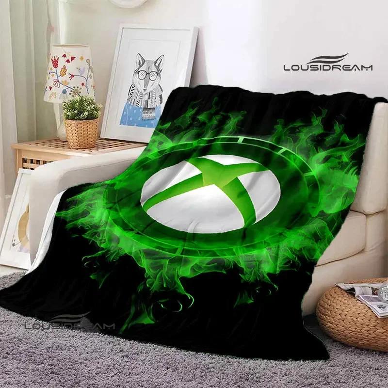 X-BOX LOGO printing blanket Flange Warm and beautiful blanket soft comfort bed blanket Home travel blanket birthday gift