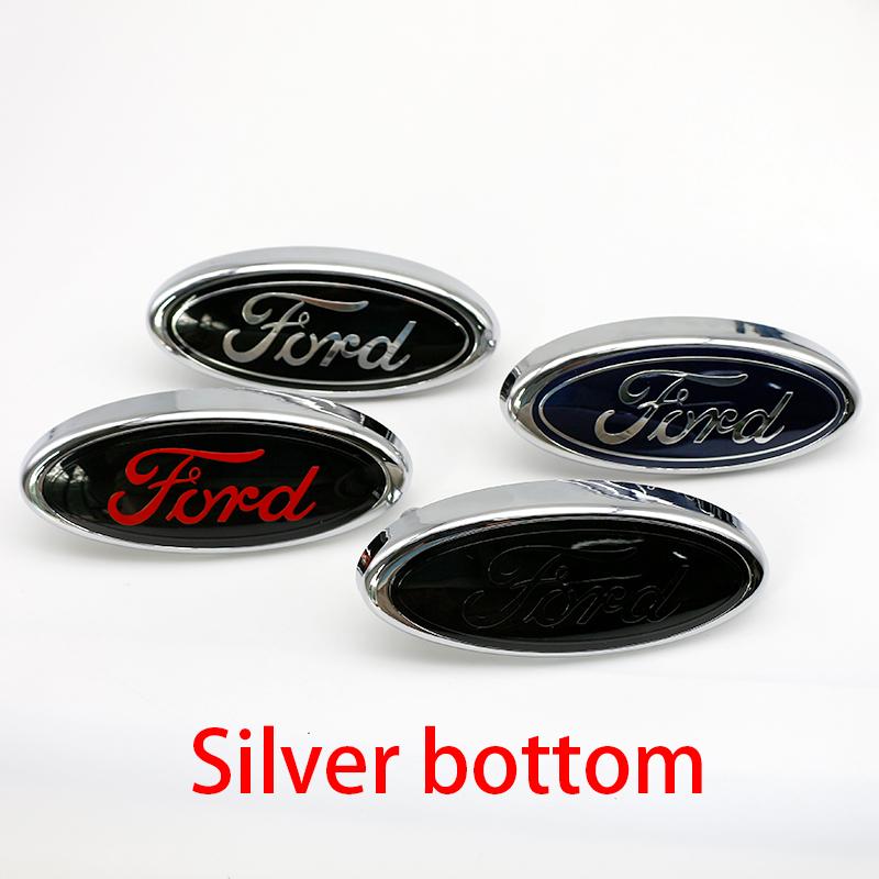 TRR600-14.5cm ABS Car Front Grille Rear Trunk Badge Emblem Replacement With Spring Stud For Ford Focus Mondeo Fusion F150 F250 Tuning