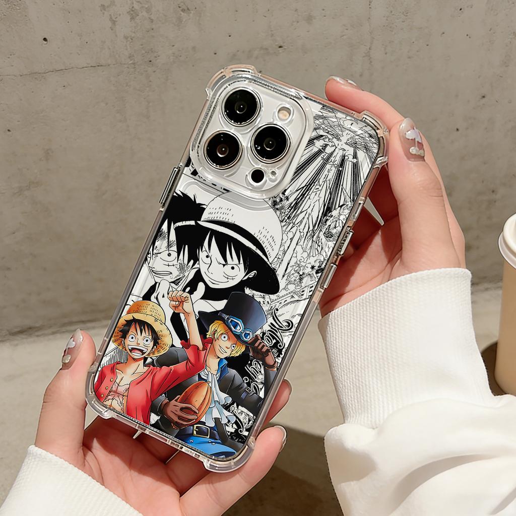 Anime Luffys Zoros AntiFall Clear Phone Case For Xiaomi Redmi 14C 13C 12C K50 K40 Note 14 13 12 11 10 9S A1 A2 A5 Pro Plus 4G 5G