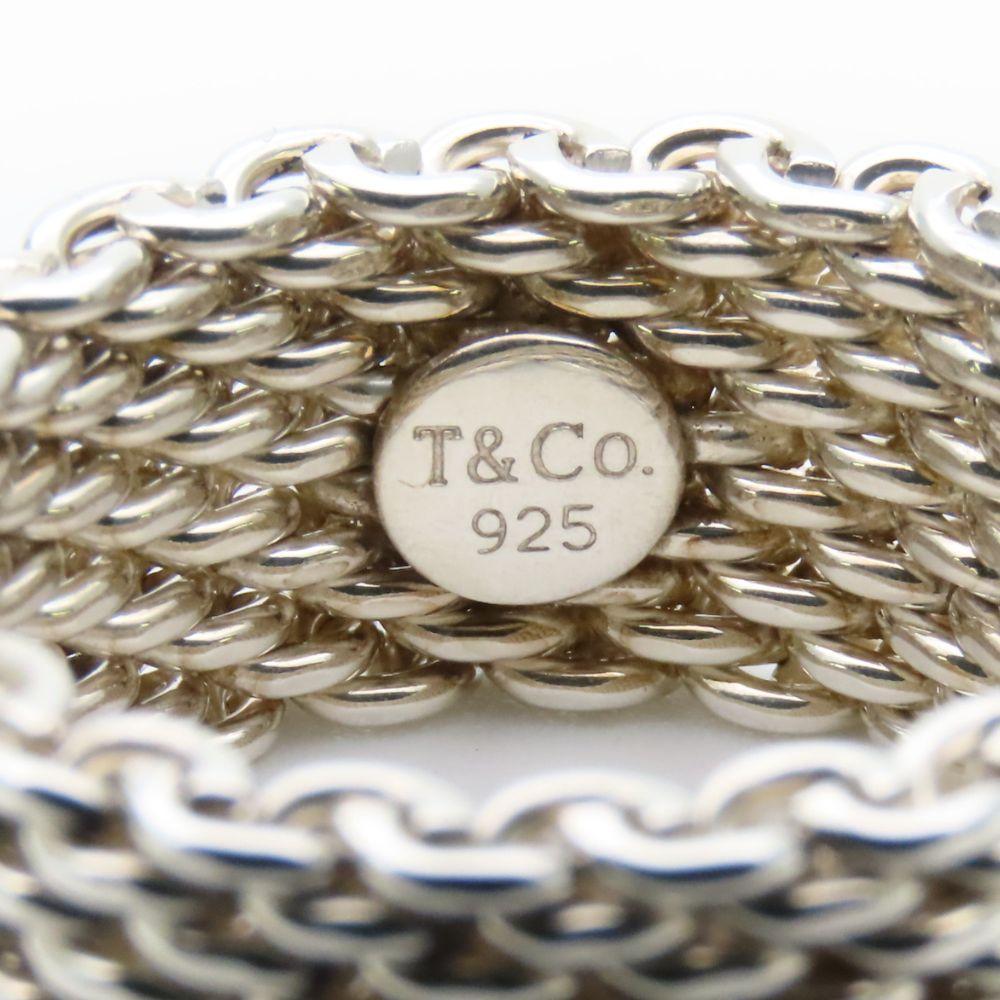 Used TIFFANY&Co. Ring Somerset EU#53.5 Silver925 8.3g Silver Mesh