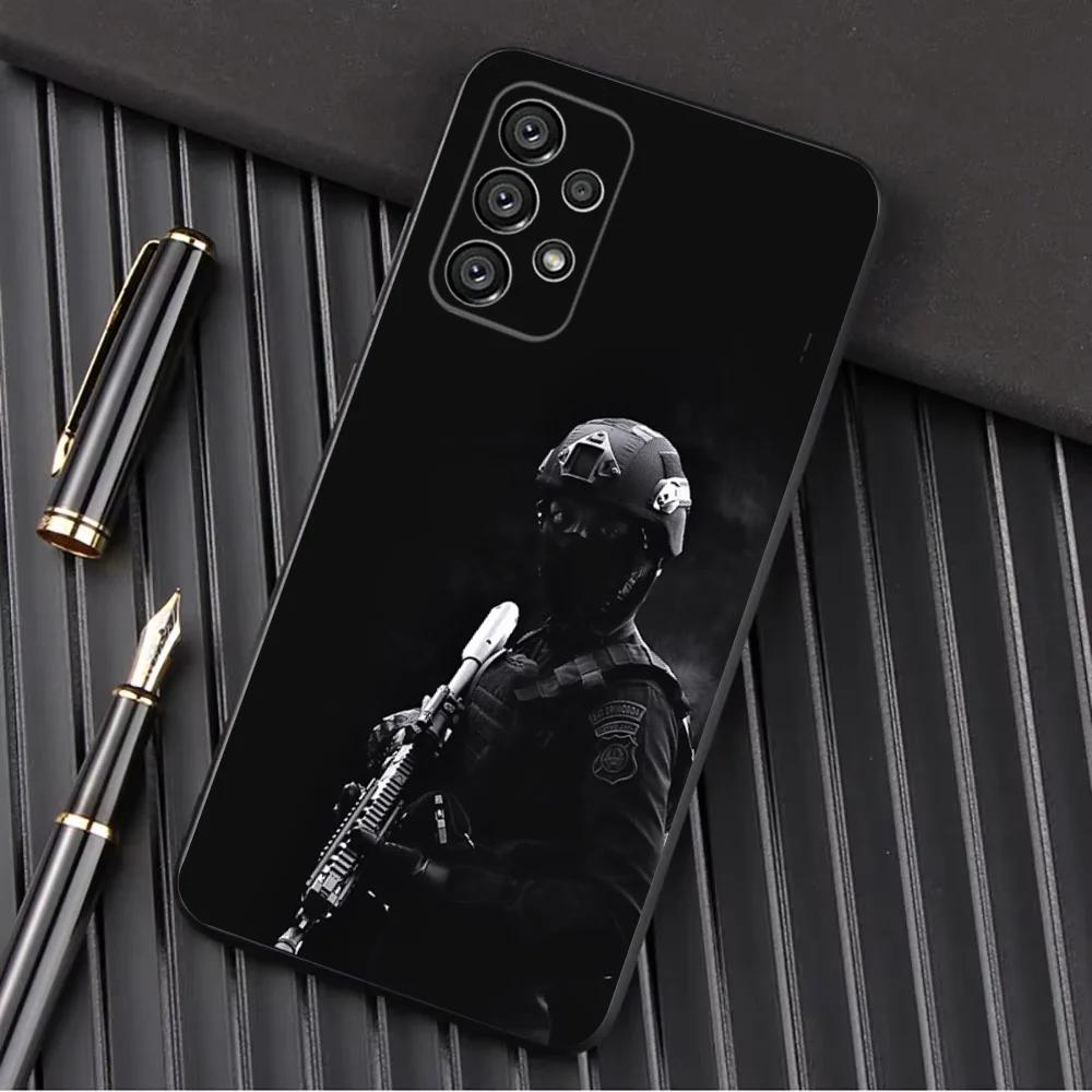 Police FBI Cool Phone Case For Samsung Galaxy A13,A21s,A22,A31,A32,A52,A53,A71,A80,A91 Soft Black Shell