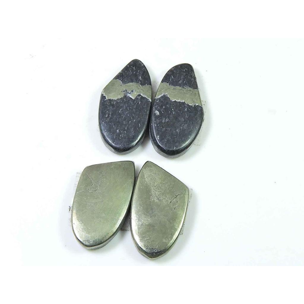 Natural Appach Gold Pyrite 2 Matching Pair Fancy Cabochon Gemstone 11-25 MM SK-2128