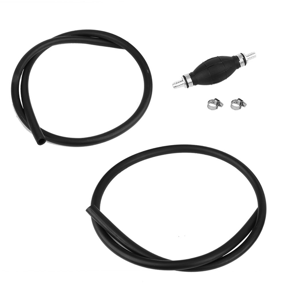 Fuel Gas Line Assembly Outboard Hand Primer Bulb with Hose Clamps for Boats RV Tractors CaraNaVans
