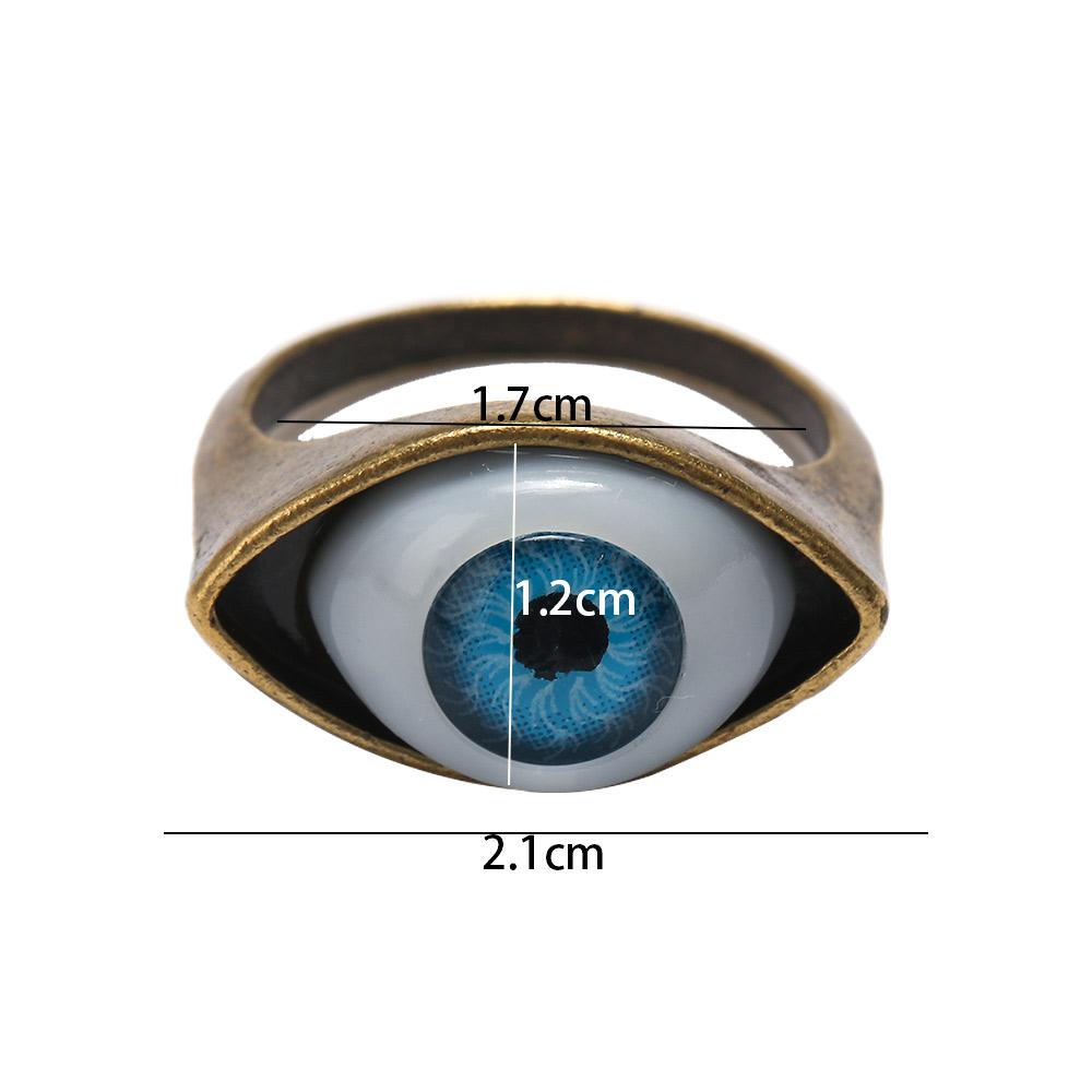 Retro Vintage Eye Rings Gothic Rings Exaggerated Punk Eyes Rings Jewelry for Men Women Fashion