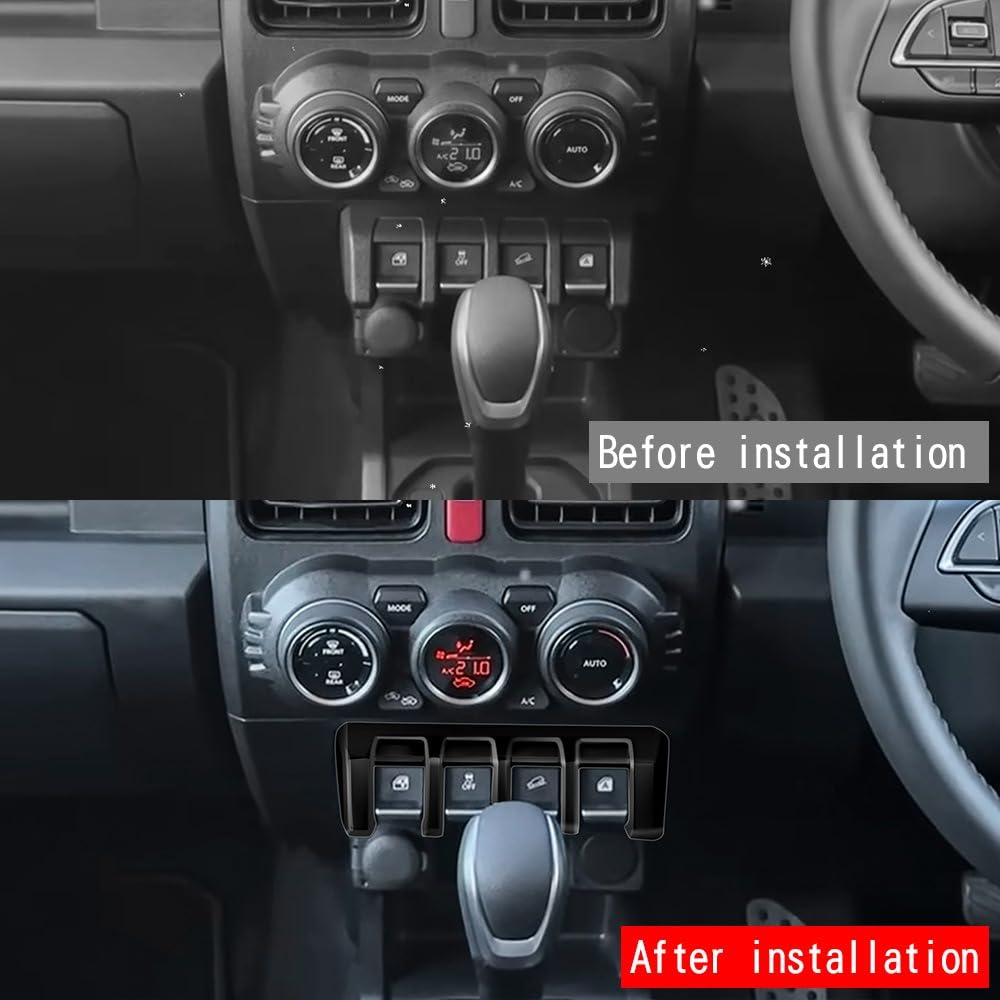 New Jimny Nomad JC74 Jimny Sierra Jimny JB64 Console Center Switch Panel Interior Custom Interior Piano Black 5-door, JB74, Cover, Panel, Parts,