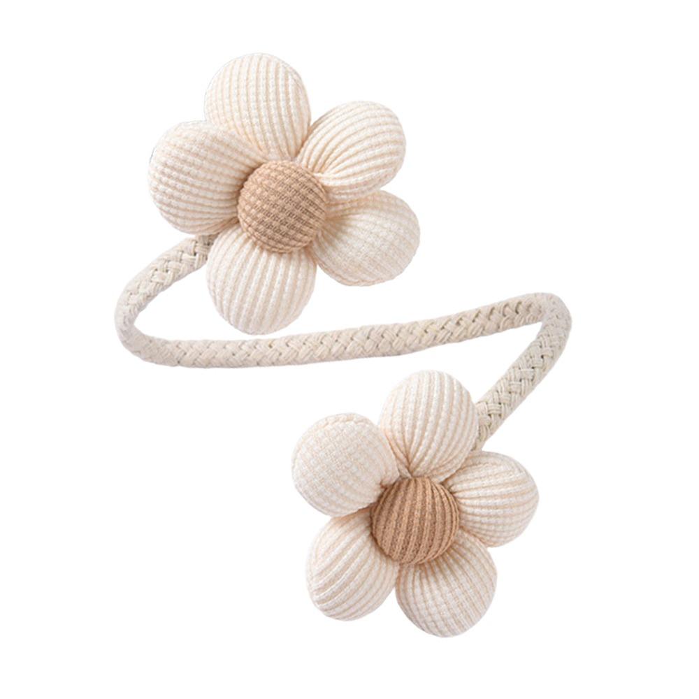 

1Pcs Flower Shape Curtain Tieback No Punching Curtain Strap Curtain Fixer Clip Home Decoration бежевий
