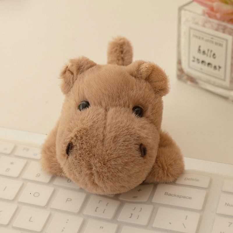 Q cute capybara refrigerator sticker doll crayfish frog palm treasure doll plush toy magnet small animal home