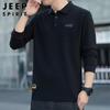 JEEP SPIRIT Herren Langarm Polo Sweatshirt