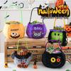 Pumpkin Lantern Trick-or-Treat Candy Bag for Kids - Halloween Handheld Decoration and Small Gift Prop