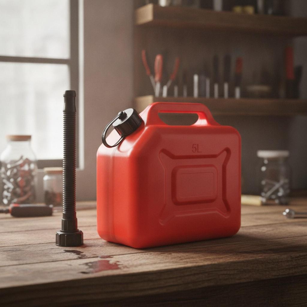 HDPE Fuel Container Multipurpose Can with Dispensing Hose Portable Gas Tethered Cap
