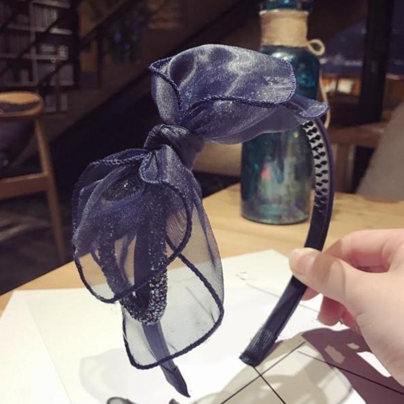 Lace Bowknot Headband 1920S Flapper Hairband Women Evening Party Hair Accessory