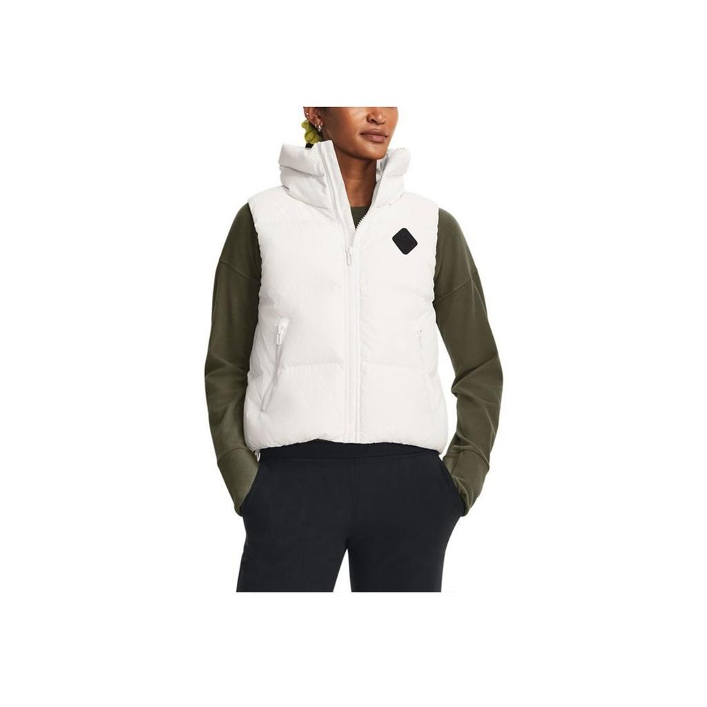 Under Armour ColdGear Infrared Solid Stand Collar Sport Down Vest Women Vest White 1381660-112