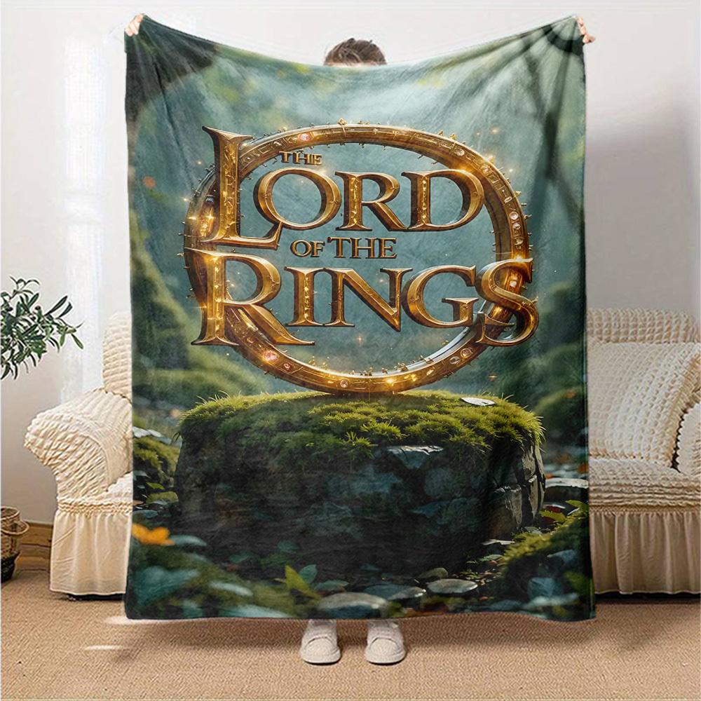 1pc Lord of the Rings Flannel Blanket Soft Warm Throw for Home, Office, Travel, All-Season Cozy Bedding GiftL1293