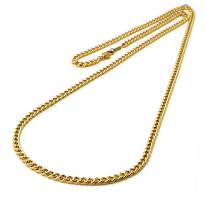 Collana in Titanio Kihei Oro 60cm Compatibile con Allergie ai Metalli Uomo Donna 3.3mm