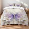 3Pcs Pink Purple Bedding Set Blue Fantasy Style Butterfly Print Comfortable King Queen Twin Single Size Bithday Gift For Sister