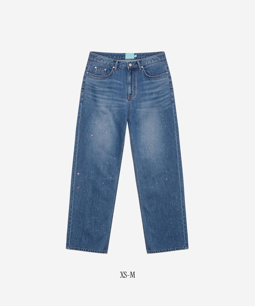 Diseuijeupain [This Is Fine X Funflex] Relaxed Signature Jeans Galaxy