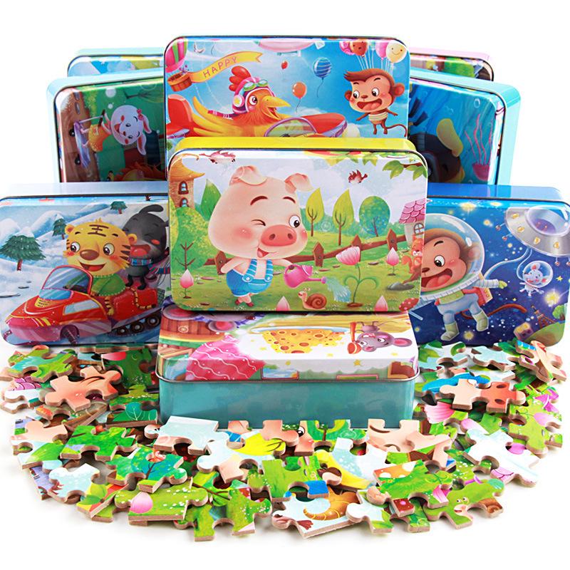 60-Piece Wooden Jigsaw Puzzle for Kids – Anime Cartoon Educational Toy Gift