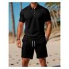 Summer New Men's POLO Shirt Suit Casual Sports Versatile Slim Short-sleeved Shorts Fashion Suit