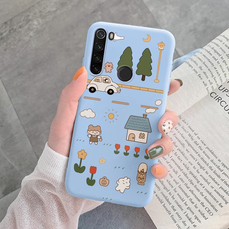 For Redmi Note 8 Pro 8T Back Cover Protective Case Soft Silicone Cute Cartoon Cat Frog Funda Phone Case For Xiaomi Redmi Note 8