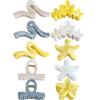 Smudge Textured Hair Clip Women's High-end Sense Wavy Flowers Shark Clips Versatile Hair Accessories