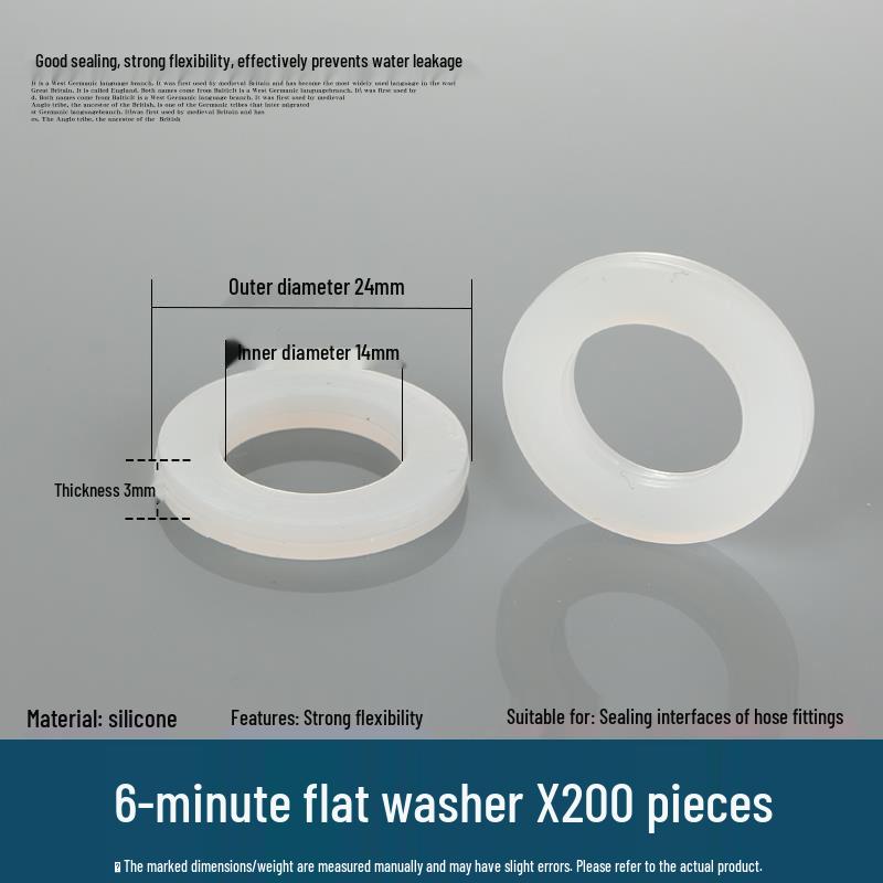 Silicone Rubber Gasket for Water Heater Inlet Pipe: Flat Washer & Corrugated Pad